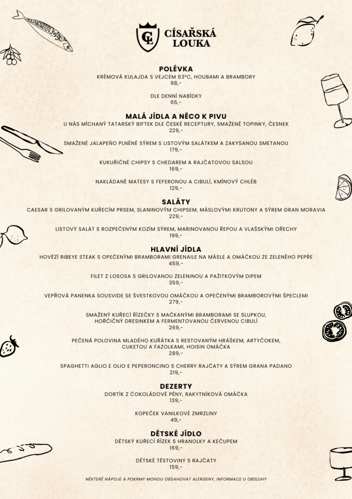 MENU CZ
